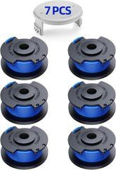 7 Packs Weed Wacker String Replacement for Ryobi One+ AC14RL3A,0.065-Inch String Trimmer Refill Compatible with Ryobi 18v, 24v, and 40v Trimmer(6 Trimmer Line,1 Trimmer Cap)
